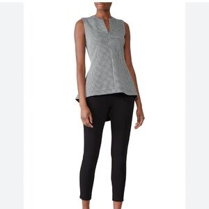 Derek Lam Black Sleeveless Top V-neck Knit